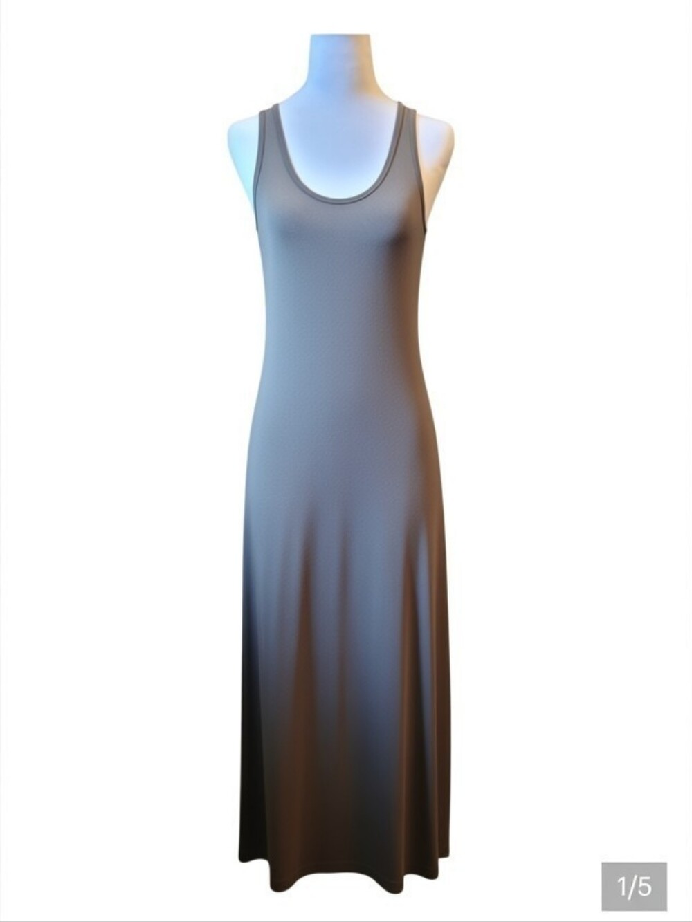 Bella Luxx Gray Sleeveless Maxi Tank Dress